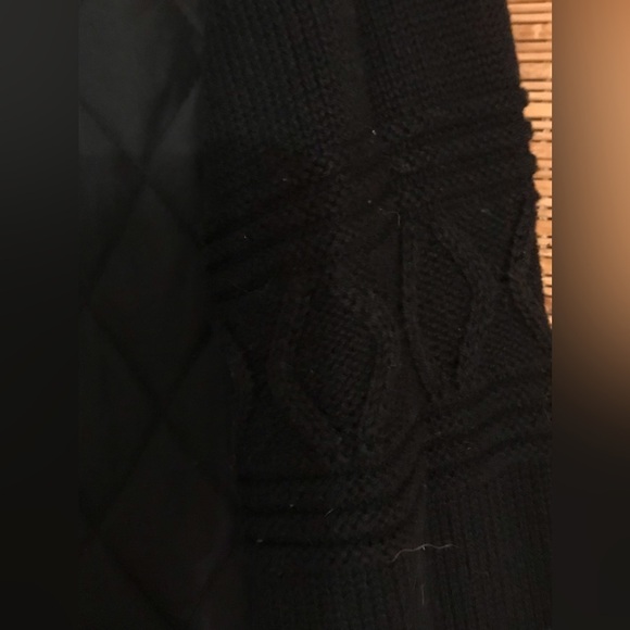 FDJ French Crossing Harlequin Quilted Bomber Jacket  w/ Sweater Sleeves Size M - Picture 3 of 6